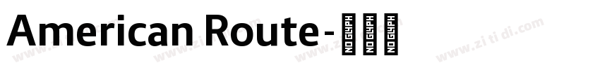 American Route字体转换